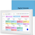 Digital calendar app on a smartphone screen with colorful days of the week labels.
